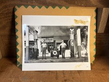Antique Gas Station Photo With Gilmore And Texaco Advertising