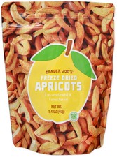 Trader Joe's Freeze Dried APRICOTS Unsweetened  Unsulfured Fruit  BB 11/2027 