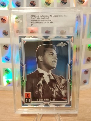 Muhammad Ali 1/1 one of one Leaf Legacy Pre-Production Prismatic Platinum Blue B