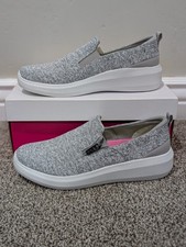 Size 8.5 Women's Ryka Paloma Grey Slip On Casual Sneakers Shoes H7049M3022