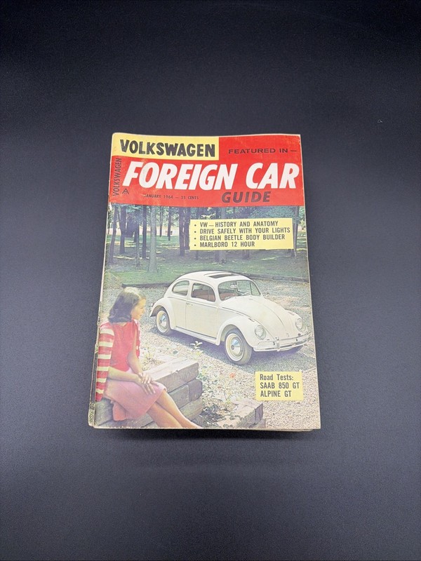 Lot of 12 Vintage Foreign Car Guide Magazines FULL YEAR 1964 VW VOLKSWAGEN Bug
