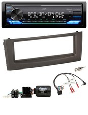 JVC Bluetooth DAB USB Lenkrad Autoradio für Fiat Grande Punto 06-10 schwarz