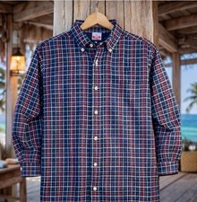 Brooks Brothers 1818 Size Large Original Polo Button Up Down Navy Work Shirt