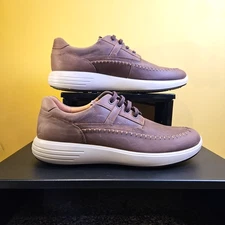 ECCO Soft 7 Runner Seawalk Men's Leather Lace-Up Sneaker Brown Size 12-12.5 NIB!