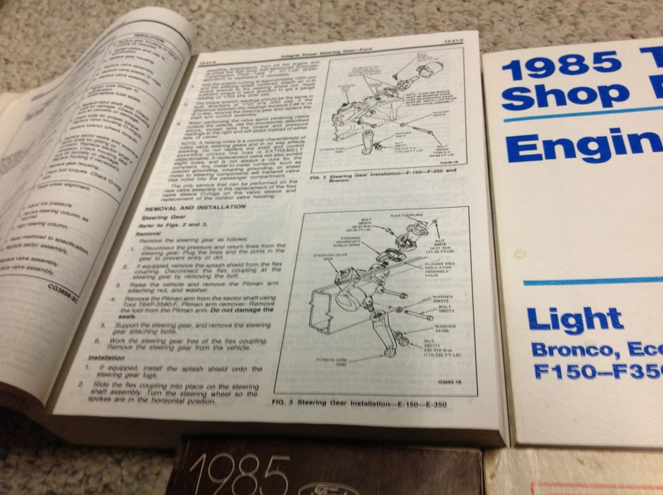 1985 Ford F-150 250 350 BRONCO ECONOLINE Truck Service Shop Repair Manual Set 85 - Image 2 of 4