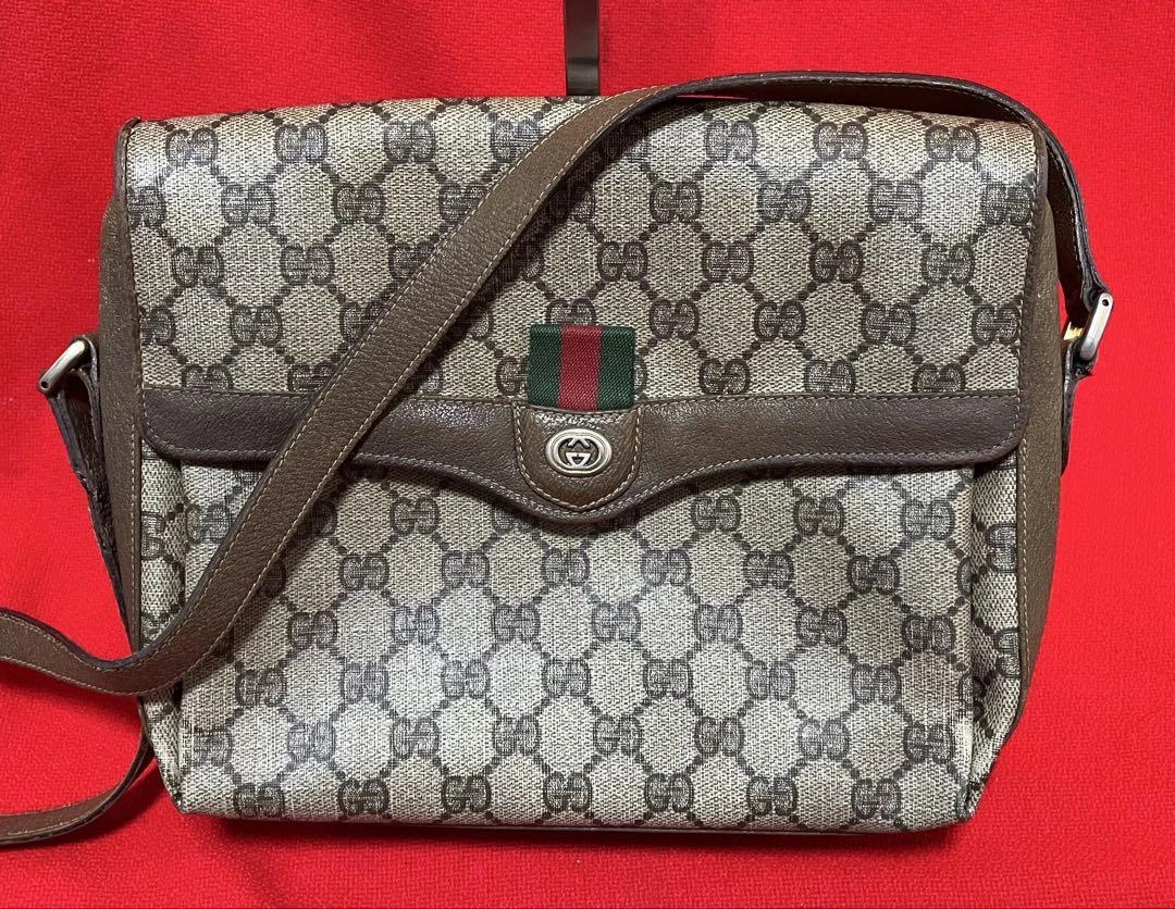GUCCI Ancien sac bandoulière sherry PVC #PCFCFD