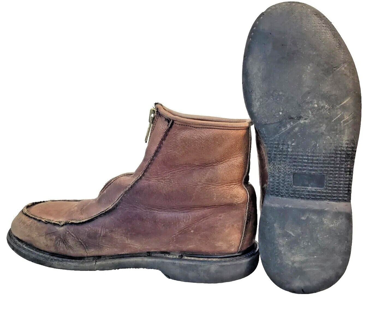 Double H Insulated ZIPPER Front Zip Stadium BOOTS Sz 13 3e