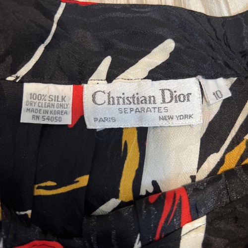 Vintage Christian Dior Seperates Skirt Pattern/Gathered Silk Womens 10 - Picture 8 of 12