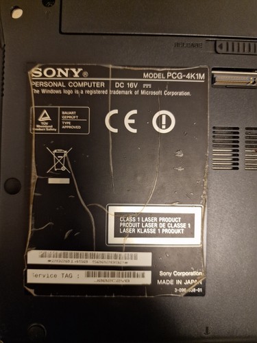 Sony Vgn-tx5xn/b - Afbeelding 7 van 8