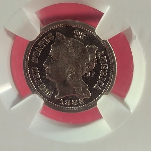 1883 3CN (PROOF CAMEO) Three Cent Nickel NGC PF66 CAMEO - Picture 6 of 13