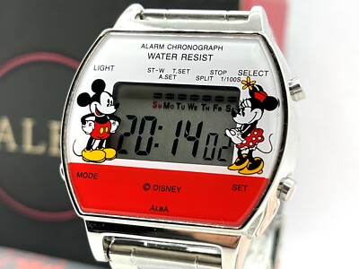 ALBA 腕時計　mickey&minnie Y950-5030 71983 ALBA Mickey &Minnie Alarm Chronograph Y950-5030 case
