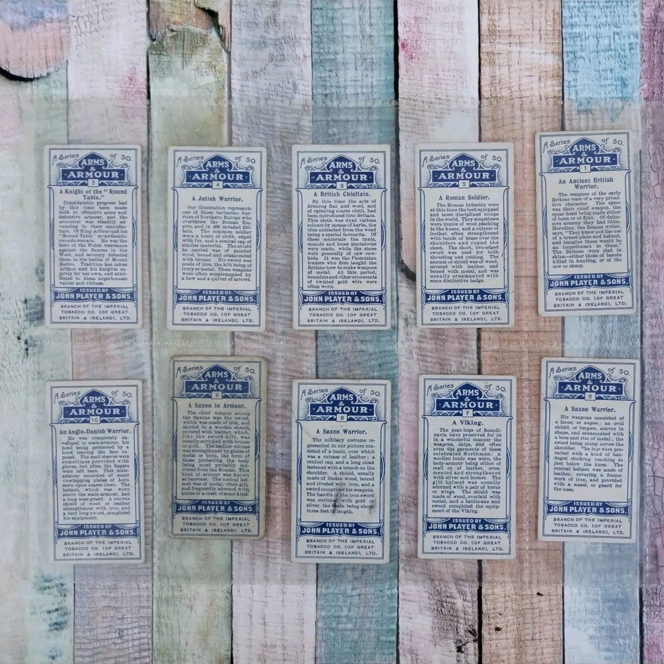 John Player &Sons Cigarette Cards Full Set 1909 Arms and Armour - Image 2 of 4