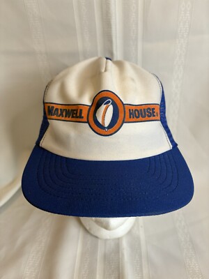 Vintage 80s Maxwell House Snapback Hat Adjustable Cap  display picture 2