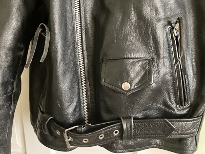 Vintage 80s Black Genuine Echtes Leather Biker Motorcycle Vintage 80s Black Genuine Echtes Leather Biker Motorcycle