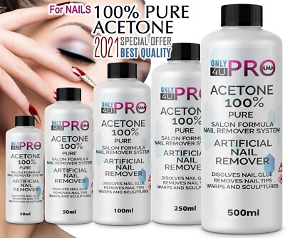 100 % reines Aceton hochwertige Nagellackentferner UV/LED GEL einweichen UK