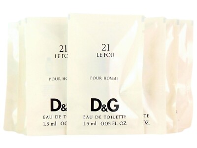 D&G DOLCE & GABBANA 21 LE FOU 1.5ml .05oz x 10 COLOGNE SPRAY SAMPLE VIALS