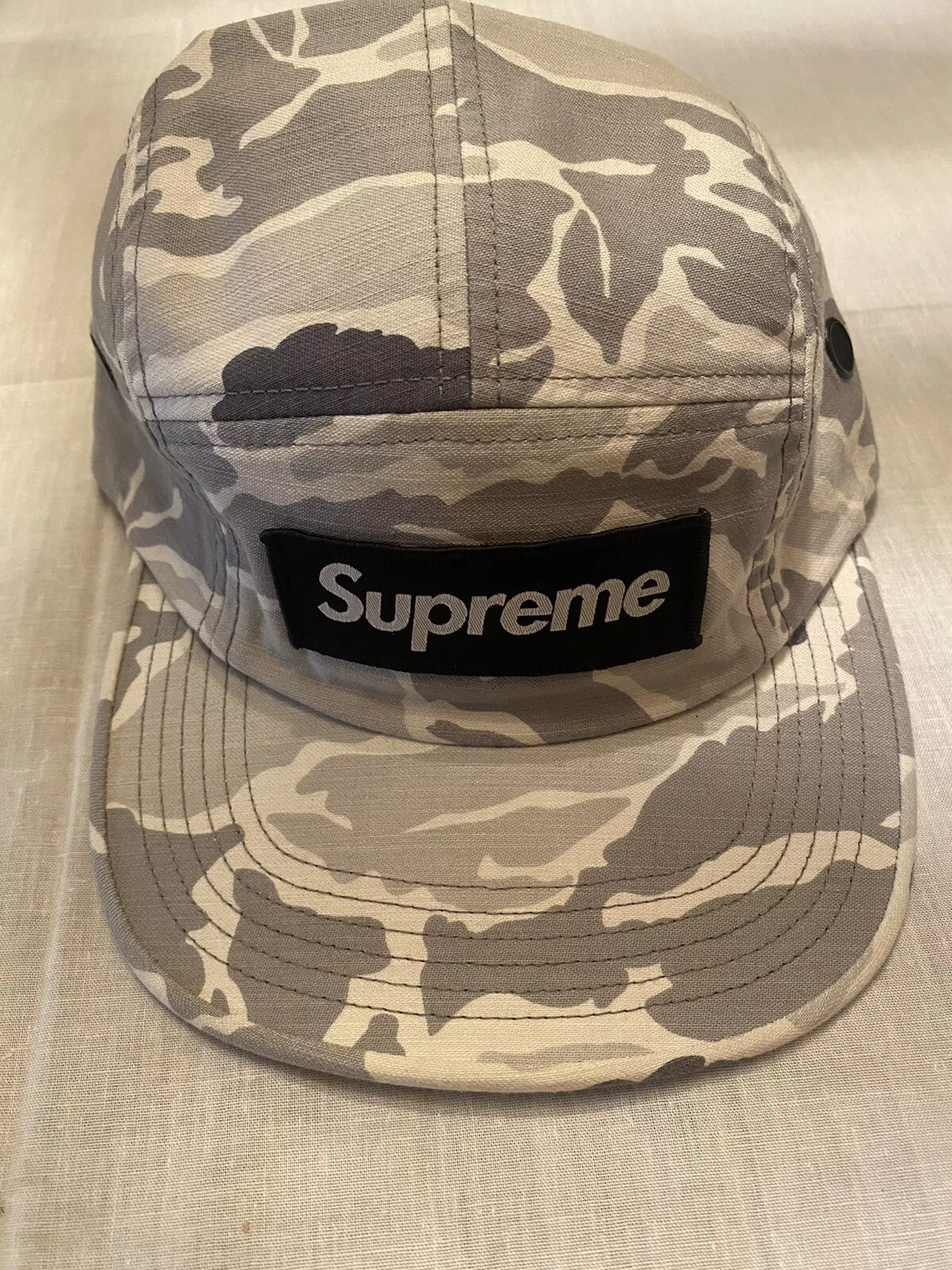 Supreme Camp Cap SS16   Camouflage blanc tigre   RARE flambant neuf 