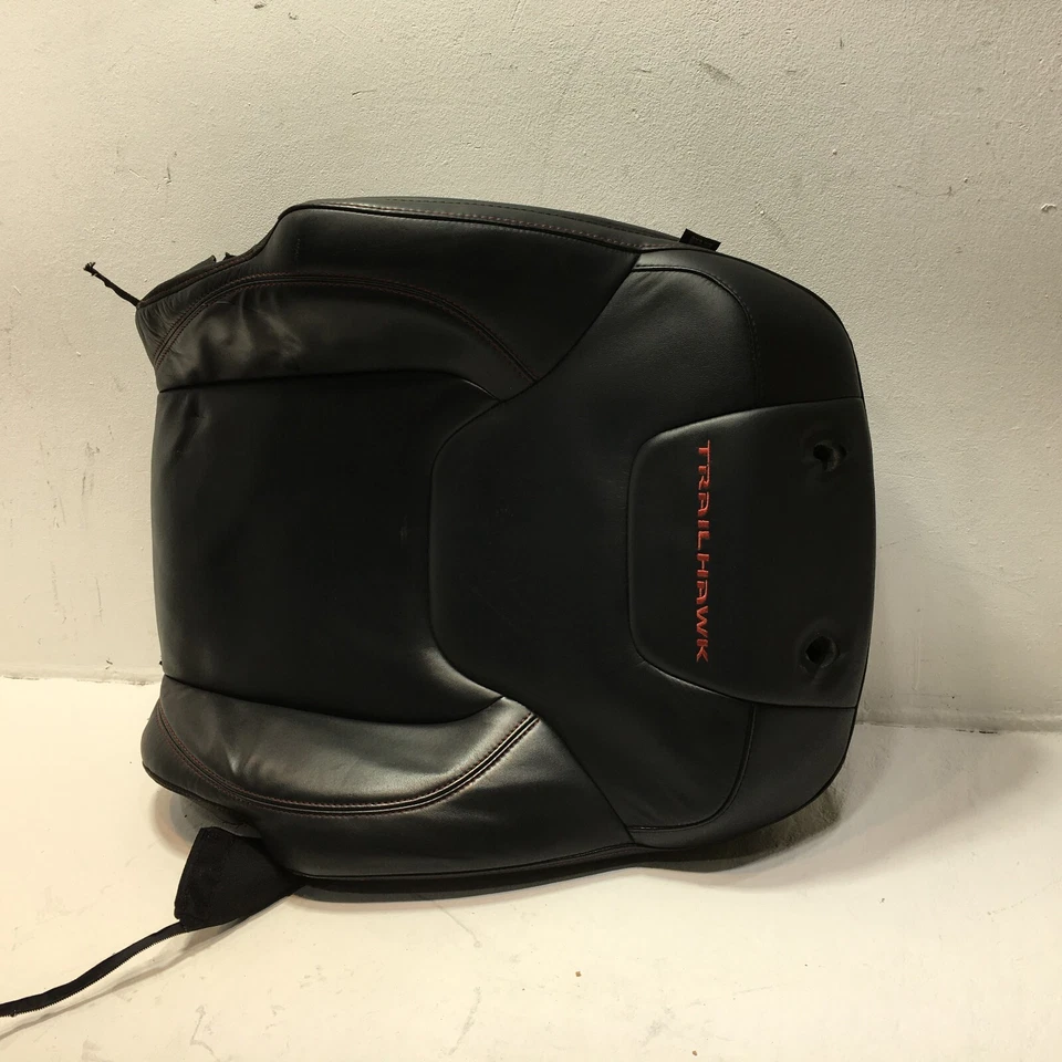 2014 Jeep Cherokee Front Passenger Seat Back Cover Cushion Black Leather OEM - Image 4 of 4