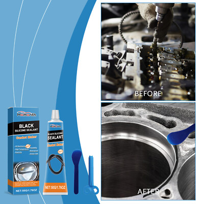Black Silicone Sealant Instant Gasket Maker Gap Repair Sealant Tube For Engine