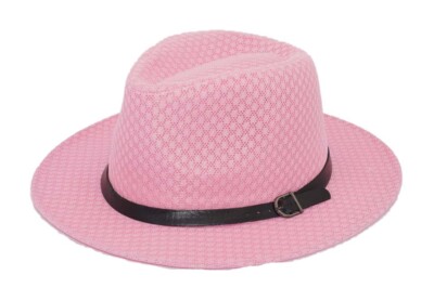 Light Mesh Fedora Wide Brim Cowboy Style Hat Soft Cool Summer Classic