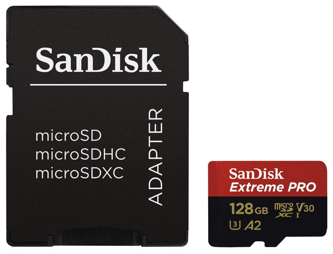 128GB SanDisk PRO UHS-1 U3 A2 × 3 SanDisk_Adapter-
