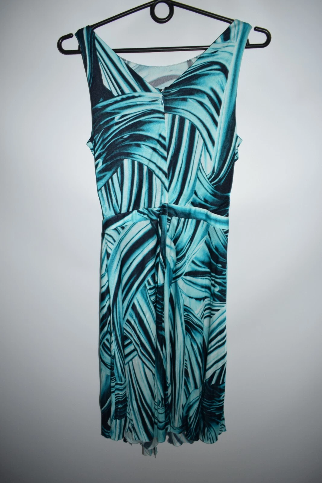 Abito da donna blu Versace Collection Medusa con logo cintura blu IT 40