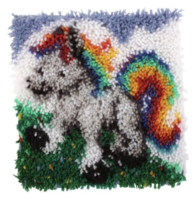 Wonder Art Latch Hook Kit 12 x12  Giddy-up Rainbow Pony Horse 6+ Unopened NEW