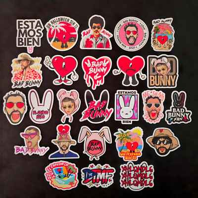 Bad Bunny Inspired Stickers Latin Reggaeton Hip Hop Music Artist Vinyl Decals