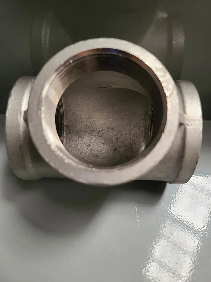 2 inch 304 Stainless Steel 150 PSI Pipe Tee - Image 4 of 4