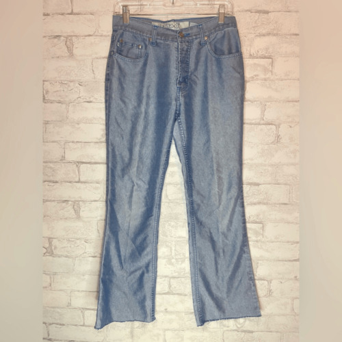 VTG Y2K Zana Di Jeans Distressed Hem BootCut Wide… - image 1