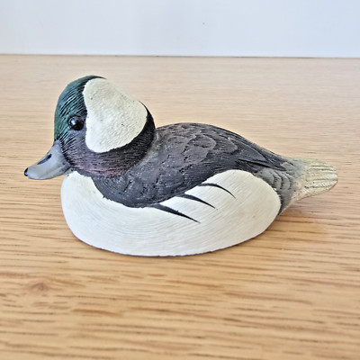 1982 Craft Tex American Wildlife Collection Buffhead Duck Figurine