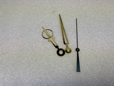 Quartz Battery Clock Hand Set for 6'' Dial for I shaft movements Gold Finish