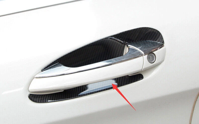 For 2009-15 Mercedes-Benz GLK ABS Carbon Fiber Outside Door Bowl Cup Cover Trim Foto 4 de 4