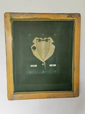 Vintage Silkscreen Printing "Baby Tux" Wooden Frame 22×19