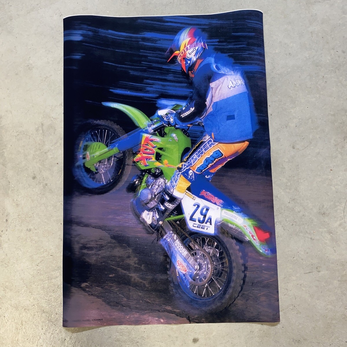 1995 KAWASAKI KDX 200 VINTAGE MOTORCYCLE POSTER PRINT 13x19” | eBay
