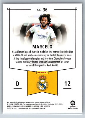 2021-22 Panini Chronicles Panini Marcelo Real Madrid CF #36 | eBay