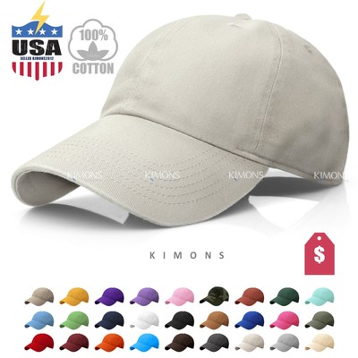 Polo Style Cotton Baseball Cap Ball Dad Hat Adjustable Plain Solid Wash