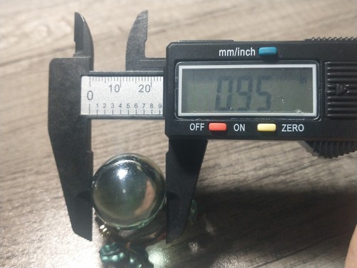 Vidrio de mármol hecho a mano iridiscente azulado vintage de 0,95" - Imagen 8 de 8