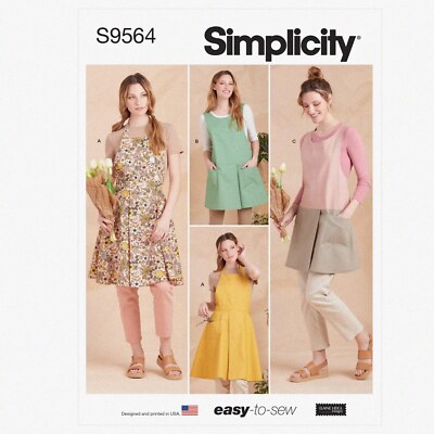 Stitch & Style Apron Kit: Multicolor Patterns for Misses, Sizes XS-XL (Code S956