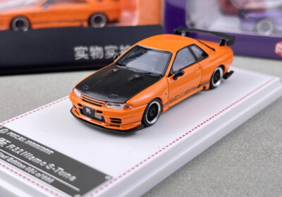 ZD FH 1:64 Orange Skyline GTR R32 Top Secret Sports Model Diecast Metal Car BN
