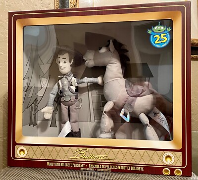 Disney Toy Story 25th Woody Bullseye Woodys Round Up Plush Set Limited  Edition