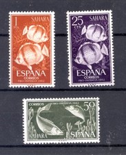 SAHARA SPAIN 1962 Pro-Children Animals (Fauna) | Fishes | Sea Life MNH