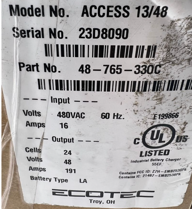 Ecotec Access 13/48 Sbsmicrosmart Rapid High Frequency Forklift