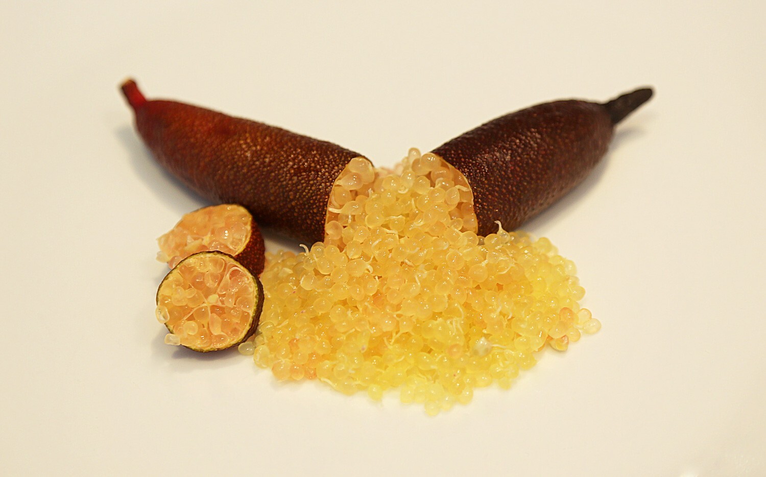 PERLA REAL caviar dedo australiano lima/cítricos 3 esquejes, sin raíces, importado