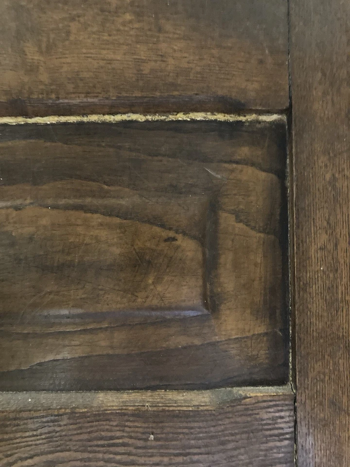 Armário antigo de madeira carvalho caixa de gelo geladeira armário - Imagem 3 de 4