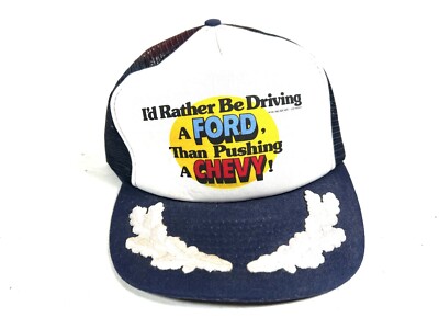 Vintage Mohr's ''I'd Rather Be Driving Ford Than Pushing A Chevy'' Hat One Size
