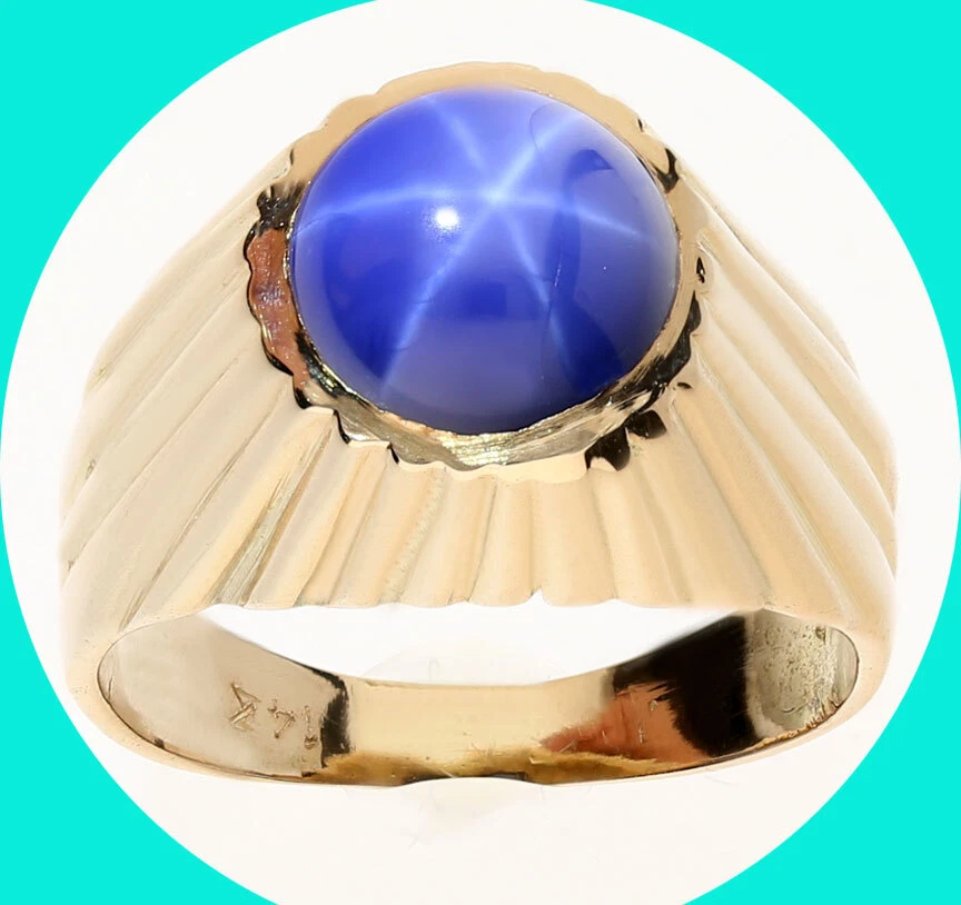 Mens sapphire pinky online ring