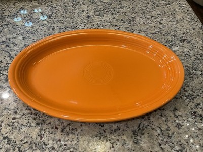 Fiesta Turkey Fiestaware TANGERINE SERVING PLATTER Oval 19in X NEW 