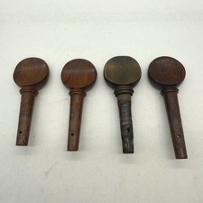 Vtg Wood Cello violin Tuning Pegs Set of 4 Luthier Replacement Parts keychain