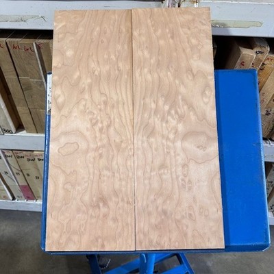 Quilted Maple 1/2'' Quilt DENSE Bookmatch KD Big Leaf 22''x15''x.5'' Fig Carve Top